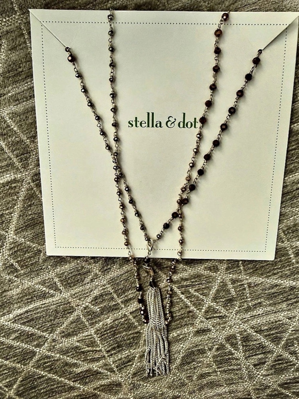 Stella & Dot Gitane Tassel Necklace in Silver Like New